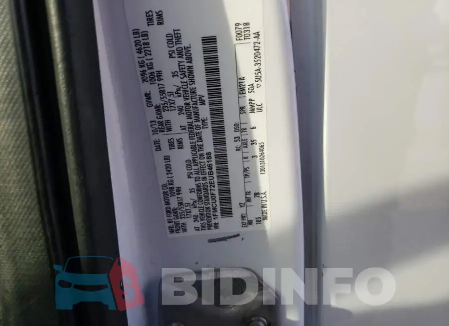 1FMCU0F72EUB46188 Photo# 12