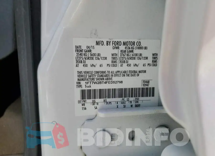 1FT7W2BT4FED52798 Photo# 12