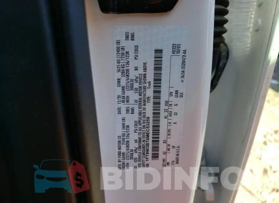 1FT8W3BT6MEC53259 Photo# 12