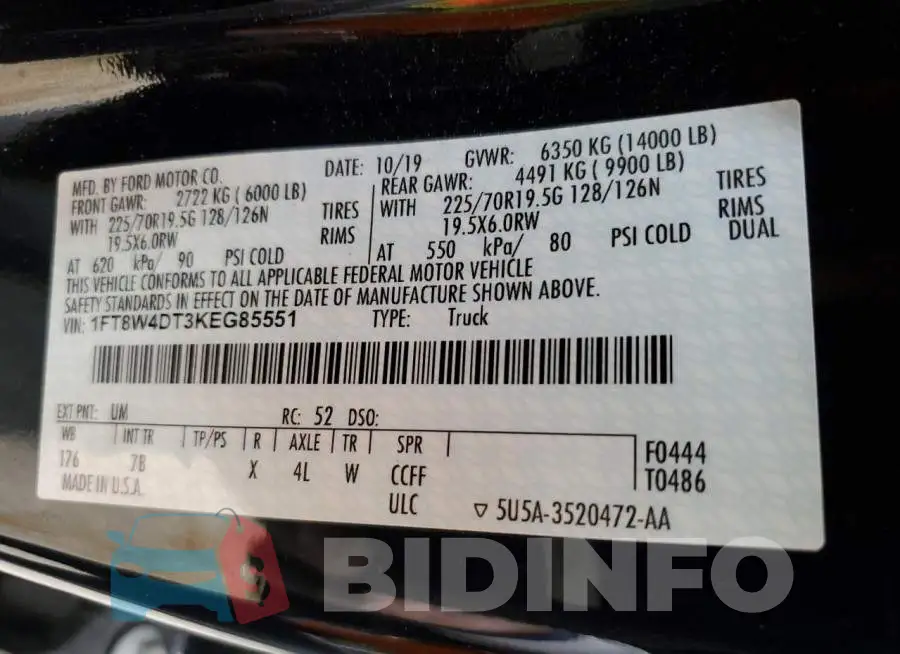 1FT8W4DT3KEG85551 Photo# 12