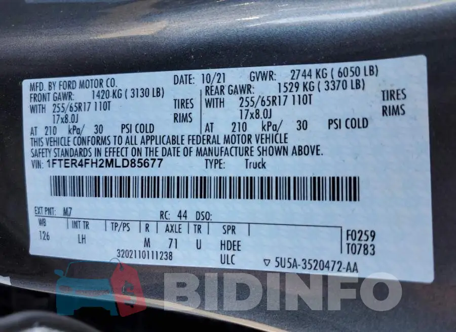 1FTER4FH2MLD85677 Photo# 12
