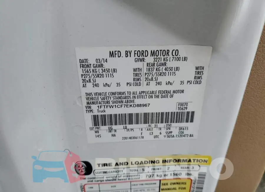 1FTFW1CF7EKD88967 Photo# 12