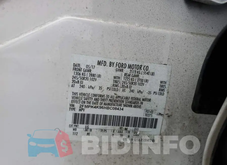 2FMPK4K96HBC08434 Photo# 13