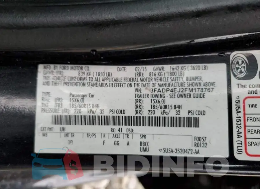 3FADP4EJ2FM178767 Photo# 12