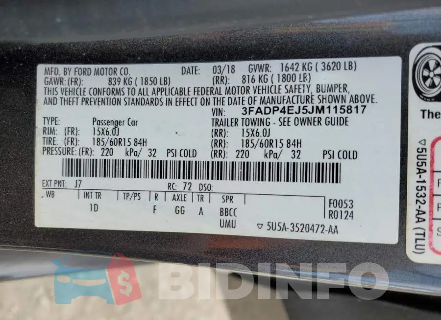 3FADP4EJ5JM115817 Photo# 10