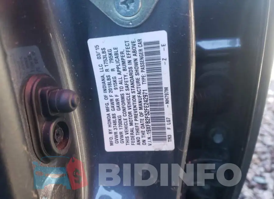 19XFB2F52FE242971 Photo# 13