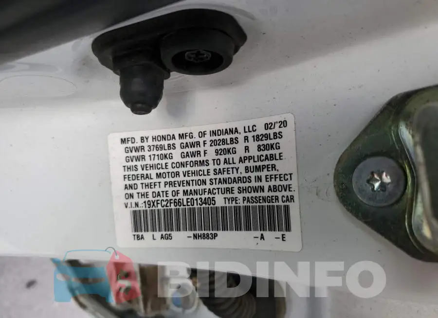 19XFC2F66LE013405 Photo# 12