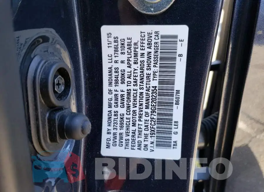 19XFC2F79GE202354 Photo# 13