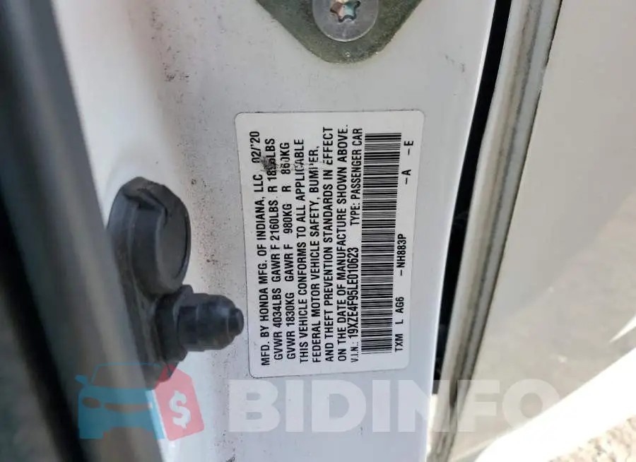 19XZE4F95LE010623 Photo# 13
