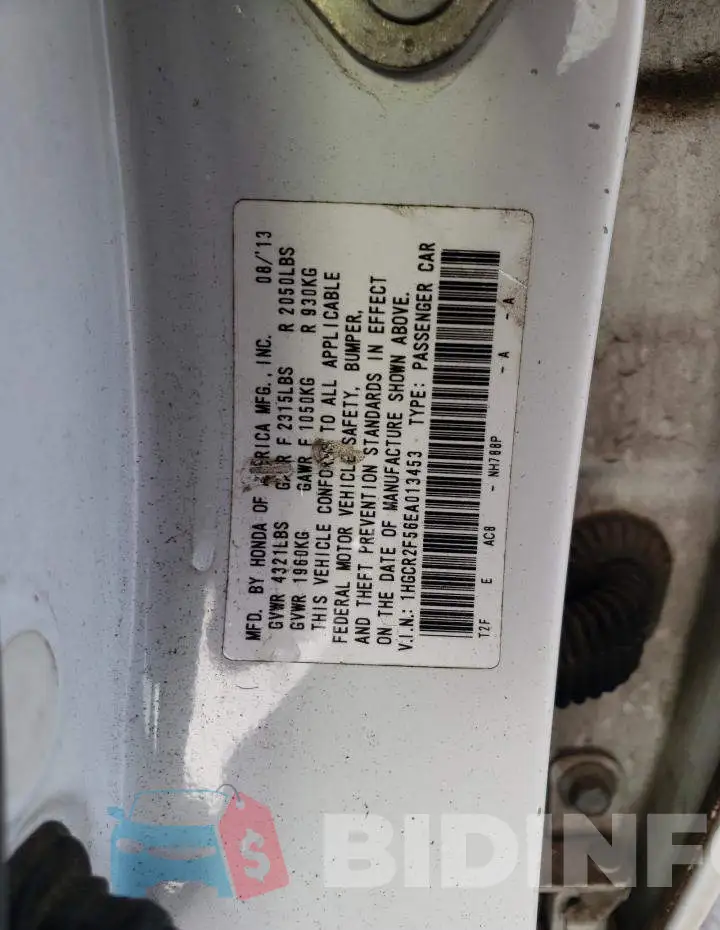 1HGCR2F56EA013453 Photo# 12