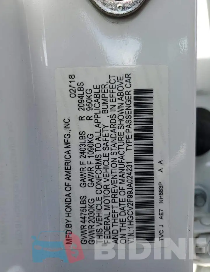 1HGCV2F99JA024231 Photo# 12