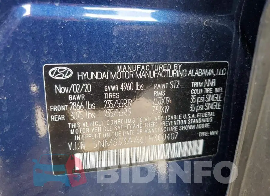 5NMS53AA6LH300407 Photo# 13