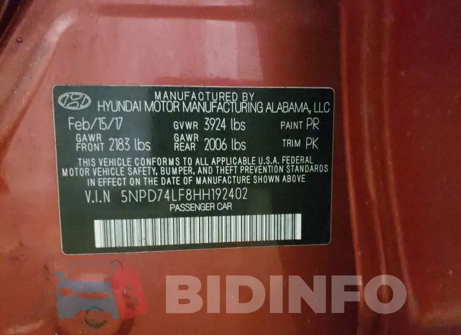 5NPD74LF8HH192402 Photo# 13