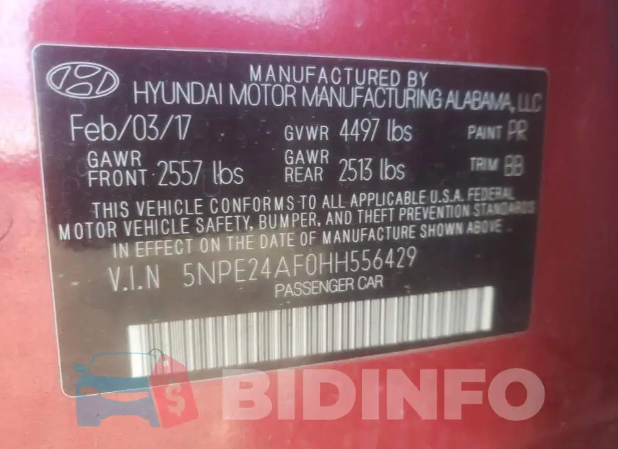 5NPE24AF0HH556429 Photo# 12