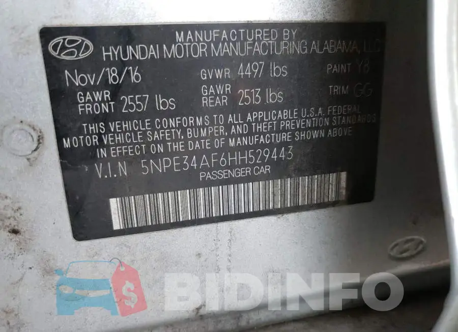 5NPE34AF6HH529443 Photo# 12