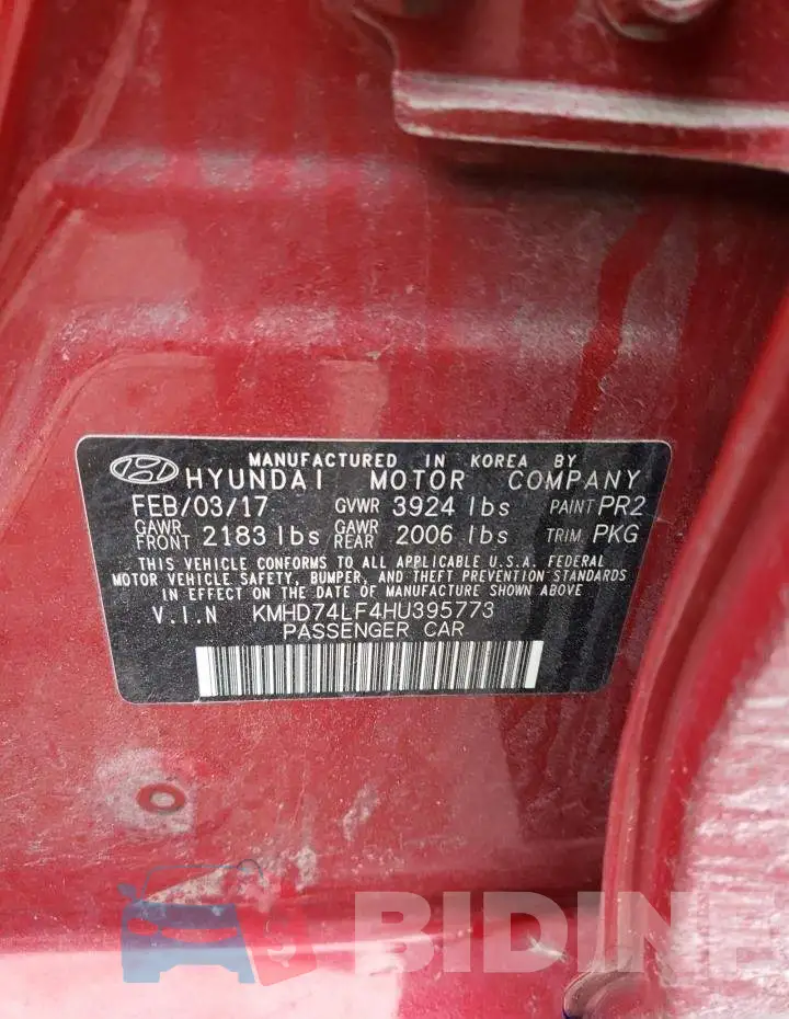 KMHD74LF4HU395773 Photo# 12