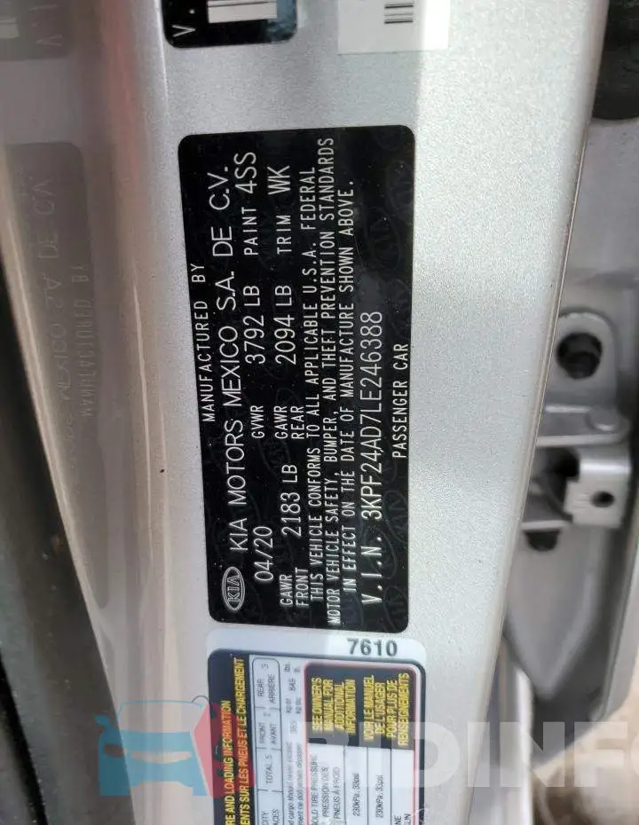 3KPF24AD7LE246388 Photo# 12