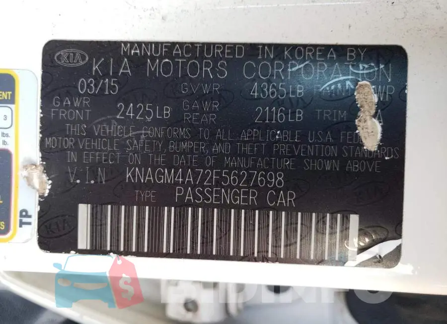 KNAGM4A72F5627698 Photo# 12