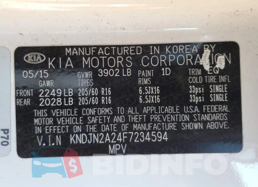 KNDJN2A24F7234594 Photo# 12