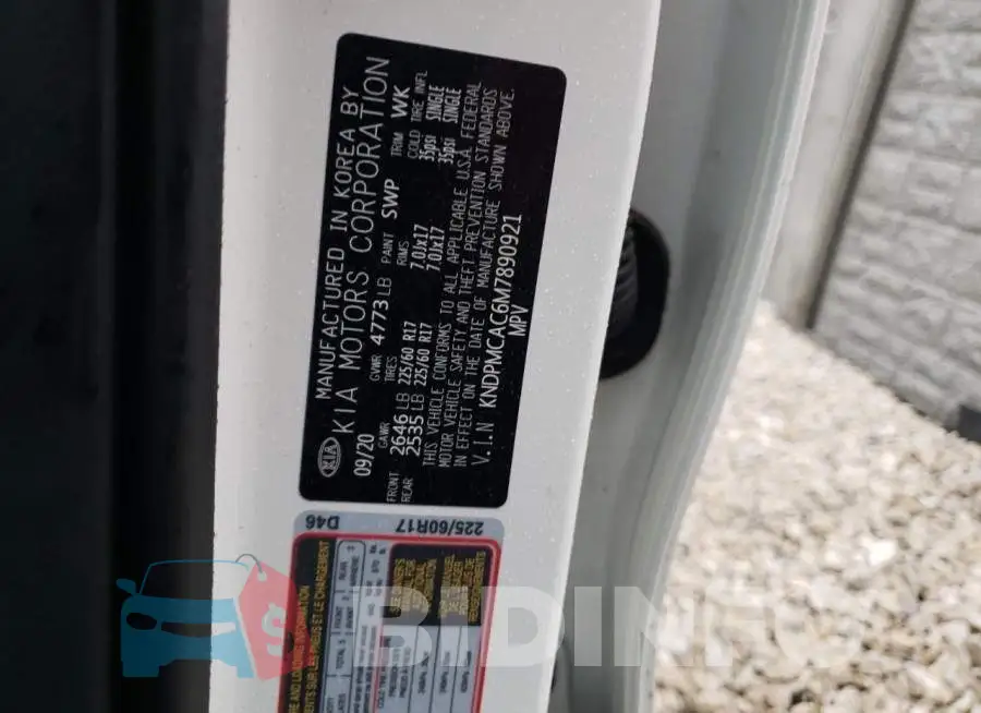 KNDPMCAC6M7890921 Photo# 13