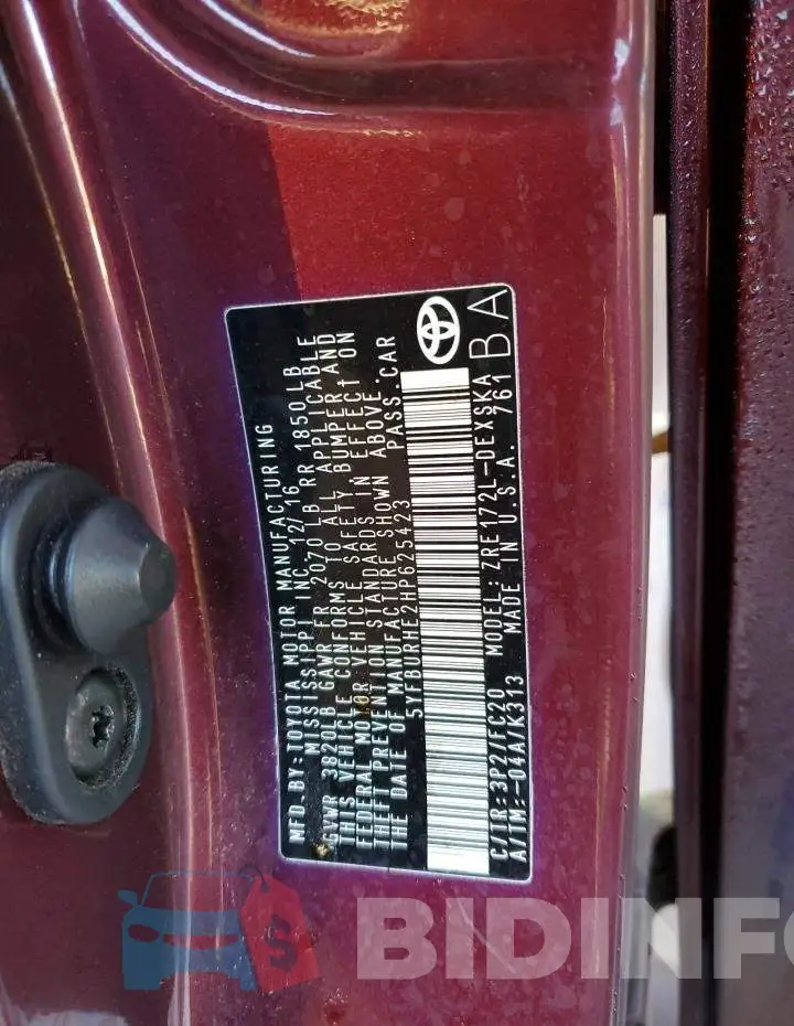 5YFBURHE2HP625423 Photo# 13