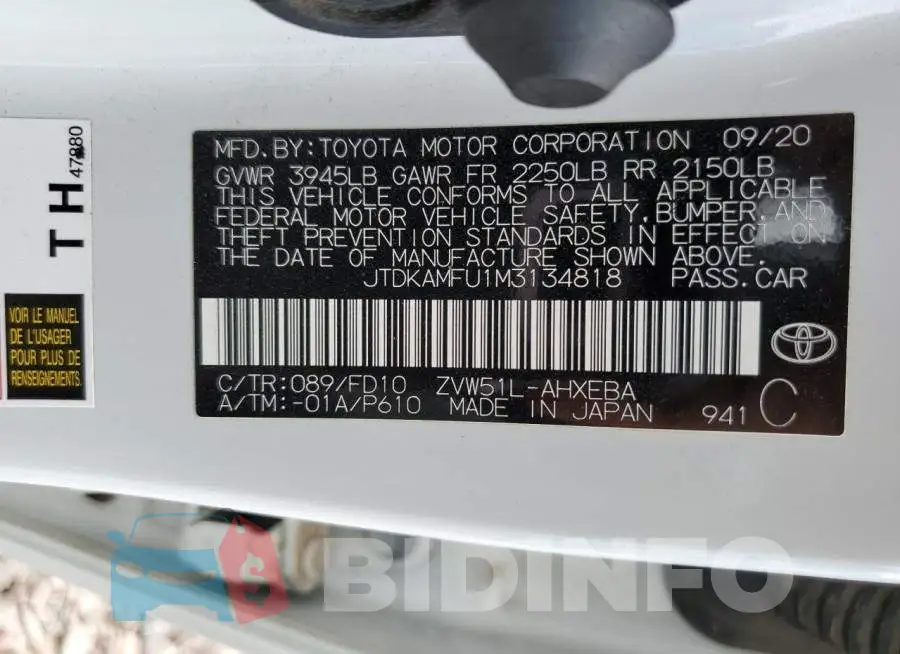 JTDKAMFU1M3134818 Photo# 12