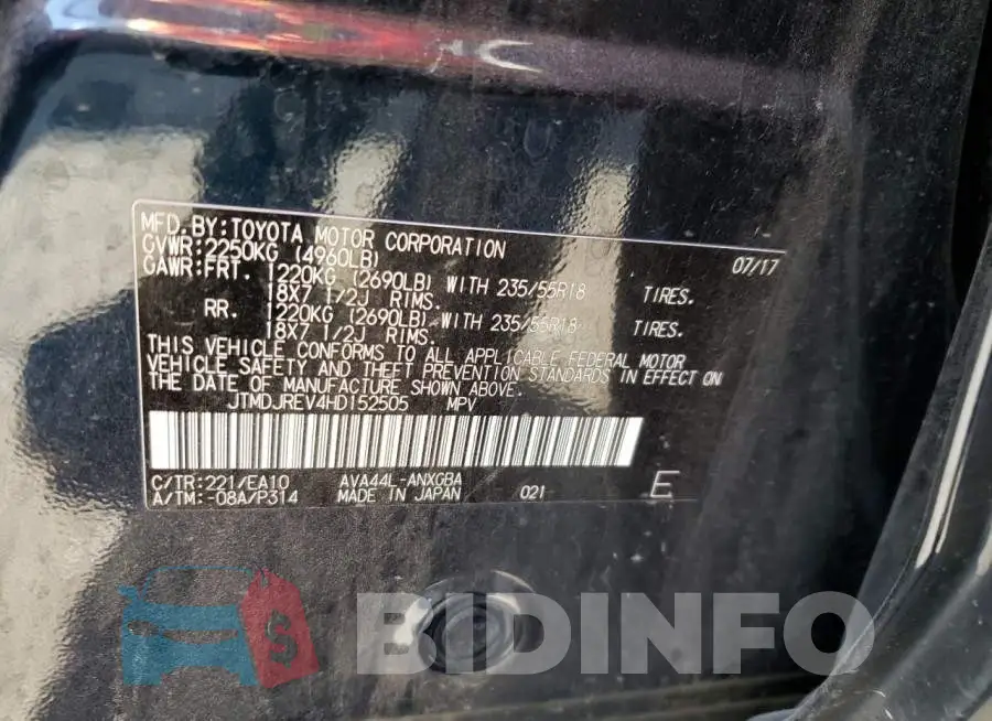 JTMDJREV4HD152505 Photo# 10