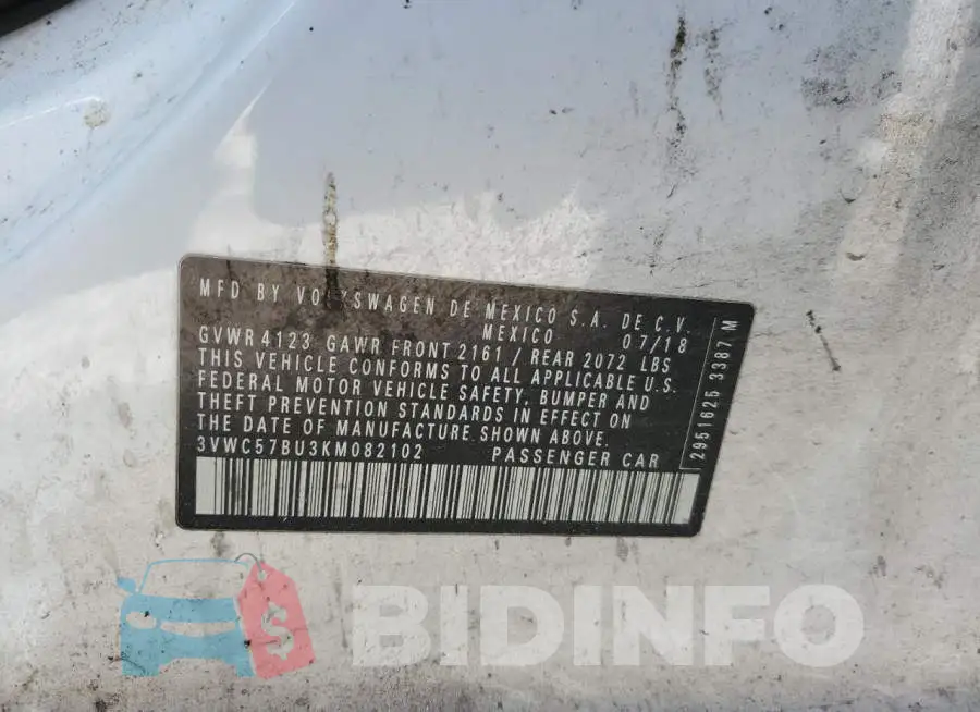 3VWC57BU3KM082102 Photo# 13