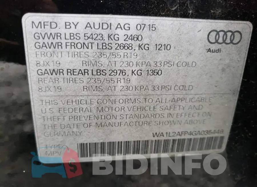 WA1L2AFP4GA035446 Photo# 12