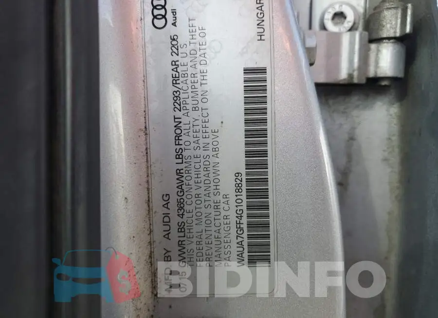 WAUA7GFF4G1018829 Photo# 12