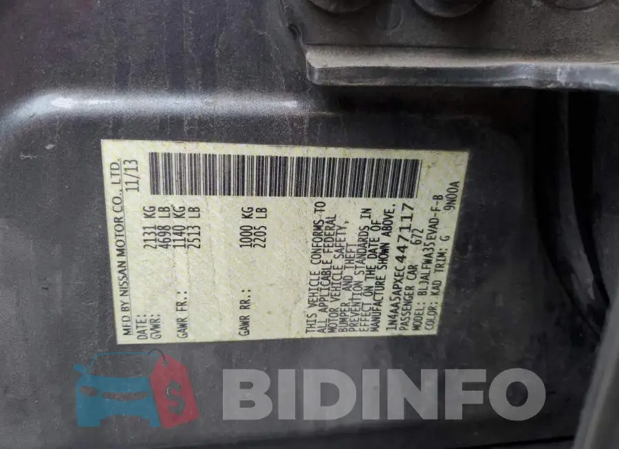 1N4AA5APXEC447117 Photo# 12