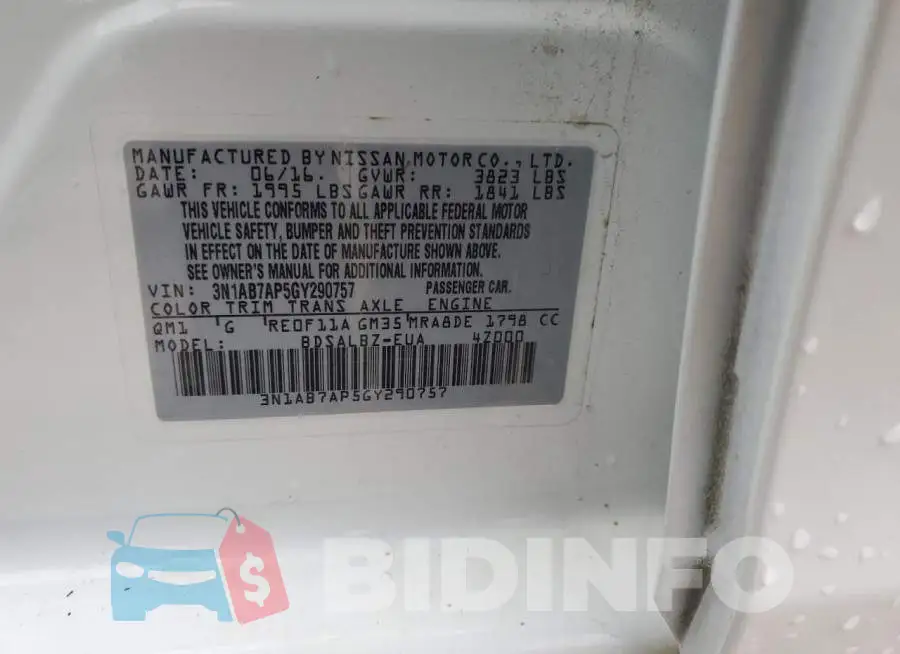 3N1AB7AP5GY290757 Photo# 13