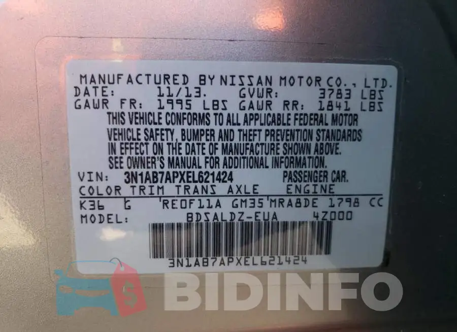 3N1AB7APXEL621424 Photo# 12
