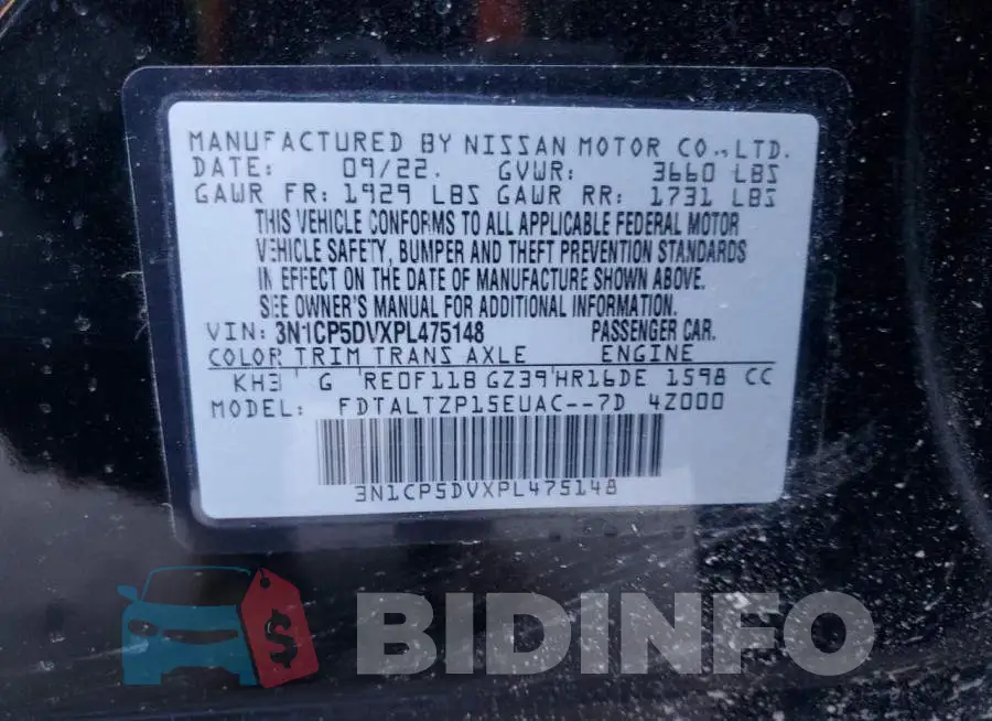 3N1CP5DVXPL475148 Photo# 13