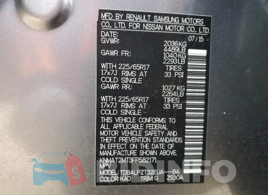 KNMAT2MT3FP582171 Photo# 10