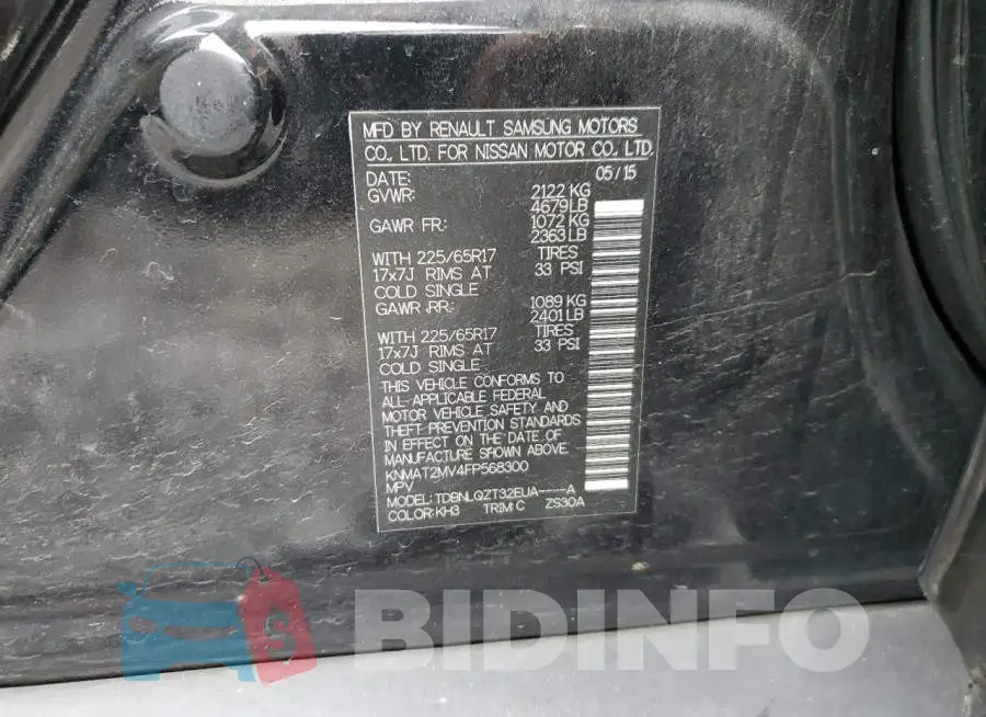 KNMAT2MV4FP568300 Photo# 13