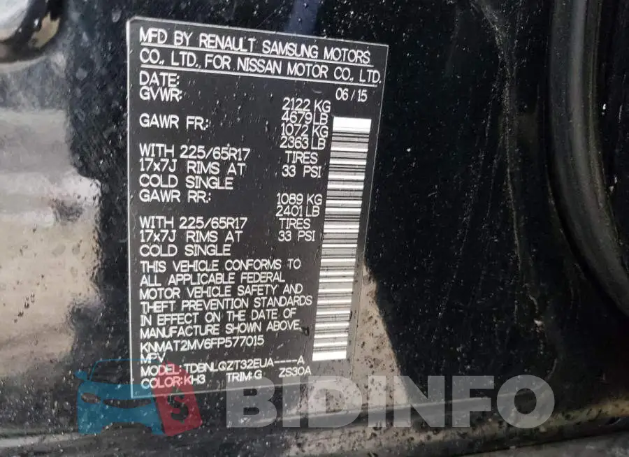 KNMAT2MV6FP577015 Photo# 12