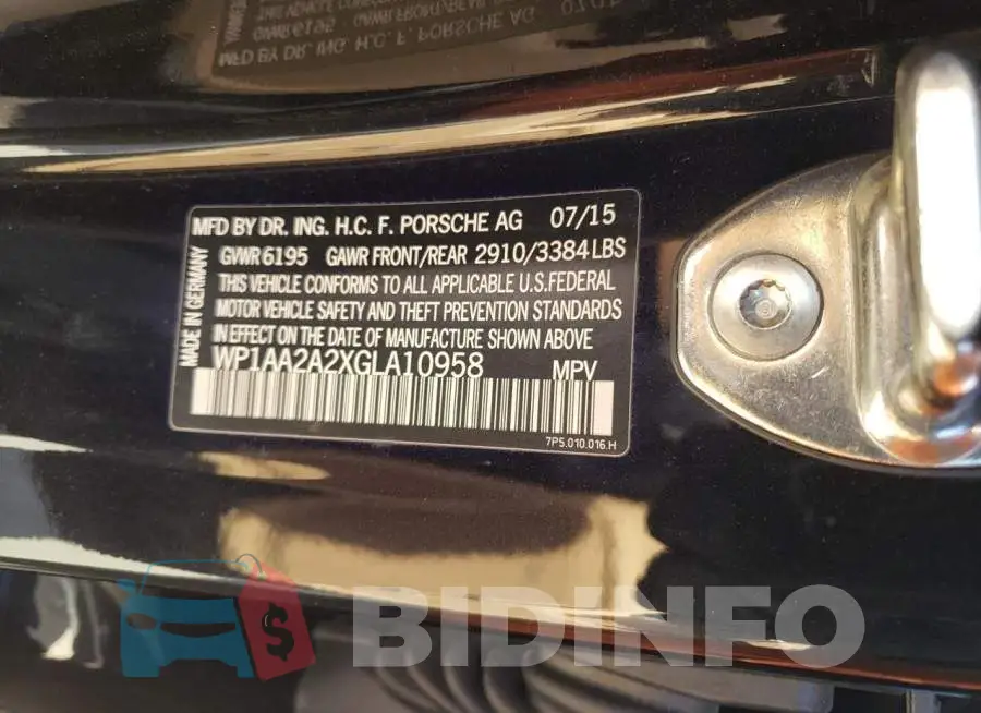 WP1AA2A2XGLA10958 Photo# 12