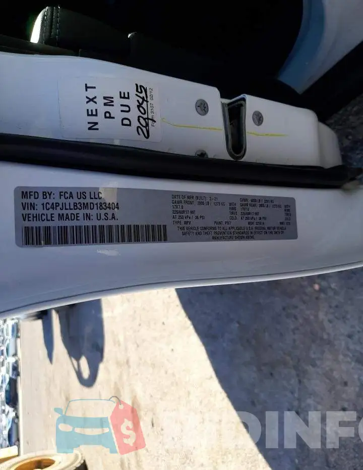 1C4PJLLB3MD183404 Photo# 13