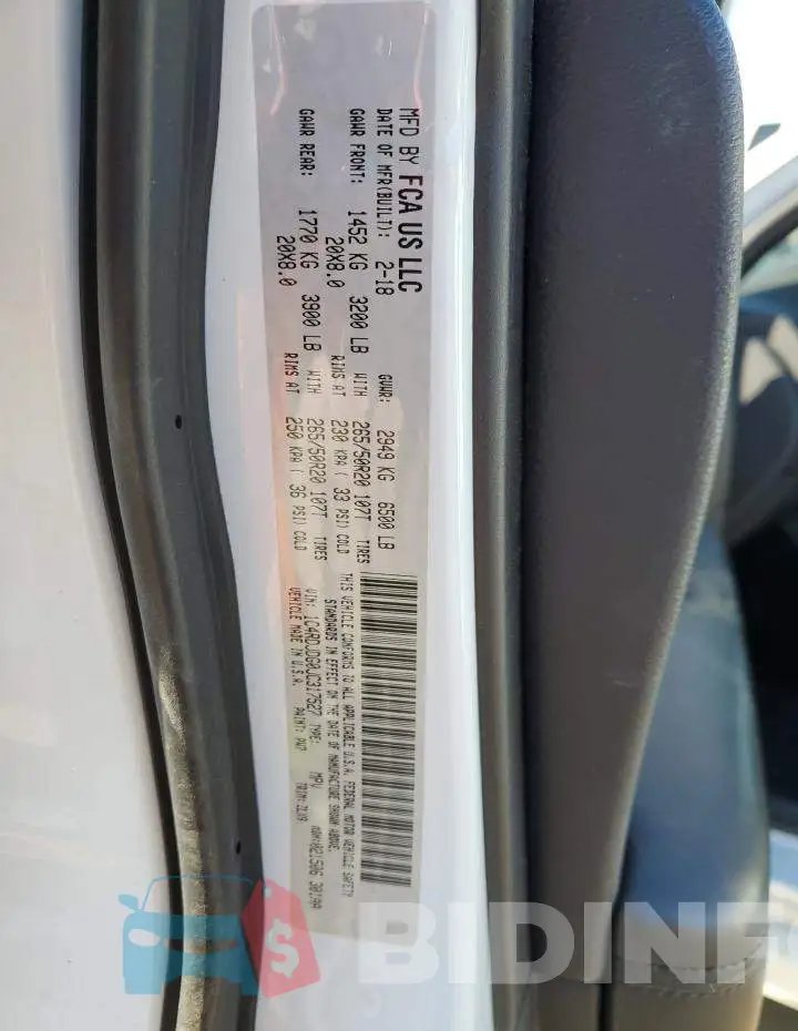 1C4RDJDG0JC317527 Photo# 14