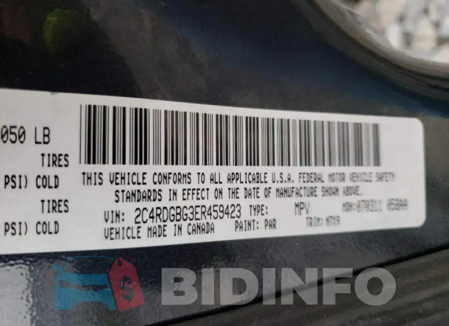 2C4RDGBG3ER459423 Photo# 10