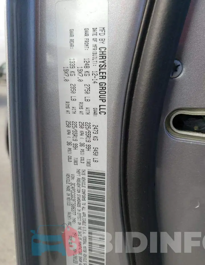 3C4PDCGG3FT606377 Photo# 14