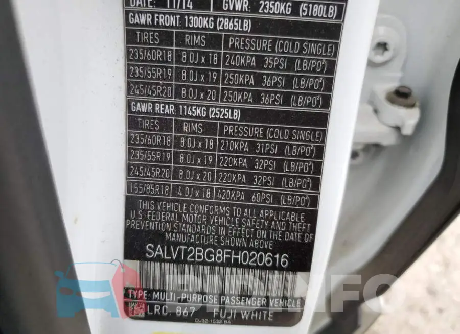 SALVT2BG8FH020616 Photo# 12