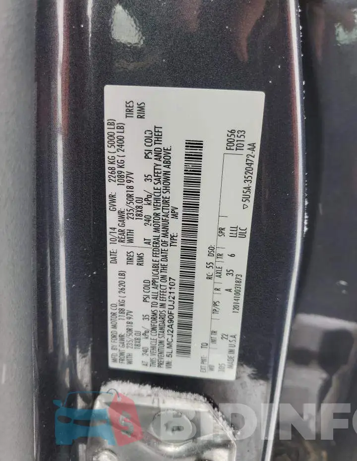 5LMCJ2A90FUJ21107 Photo# 13