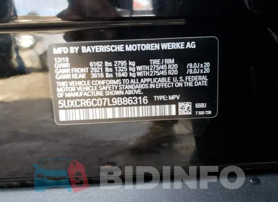 5UXCR6C07L9B86316 Photo# 13