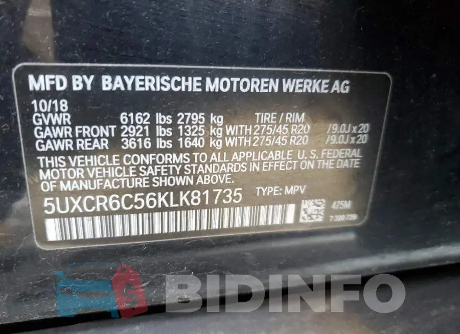 5UXCR6C56KLK81735 Photo# 13