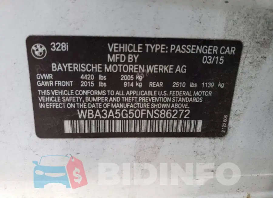 WBA3A5G50FNS86272 Photo# 12