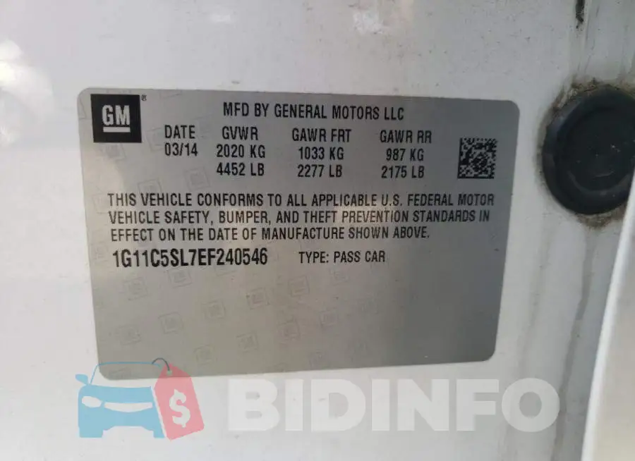 1G11C5SL7EF240546 Photo# 13