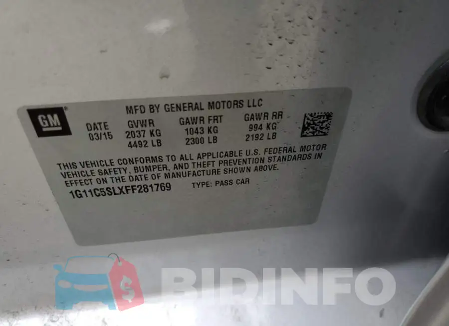 1G11C5SLXFF281769 Photo# 12