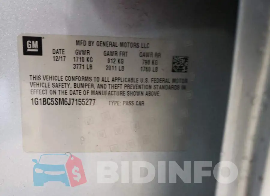 1G1BC5SM6J7155277 Photo# 12